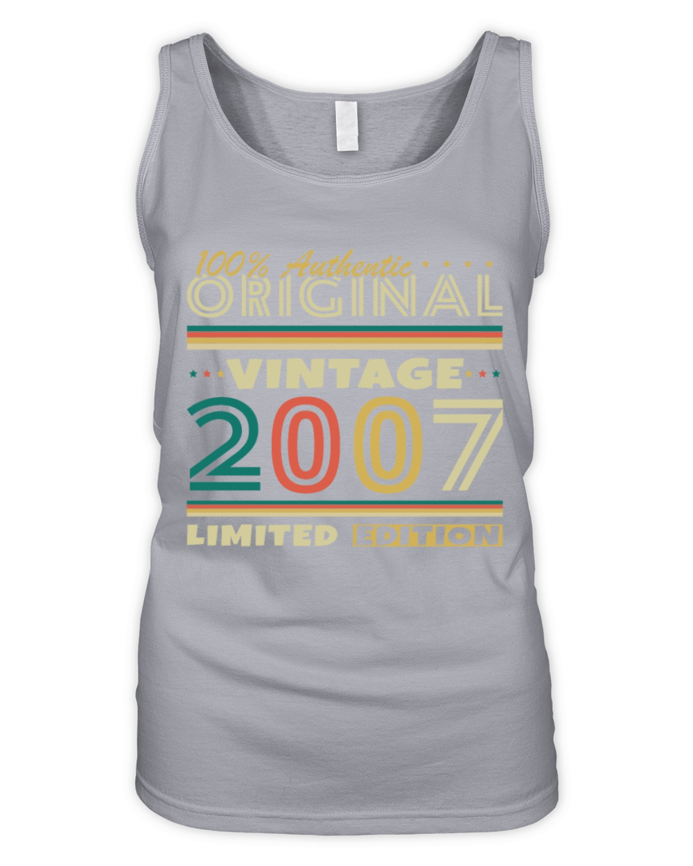 18 Years 2007 Vintage Retro Birthday Gift Organic Women's Tank Top