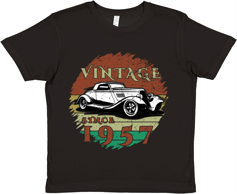 67th birthday Classic Car - Vintage since 1957 Premium Kids Crewneck T-shirt