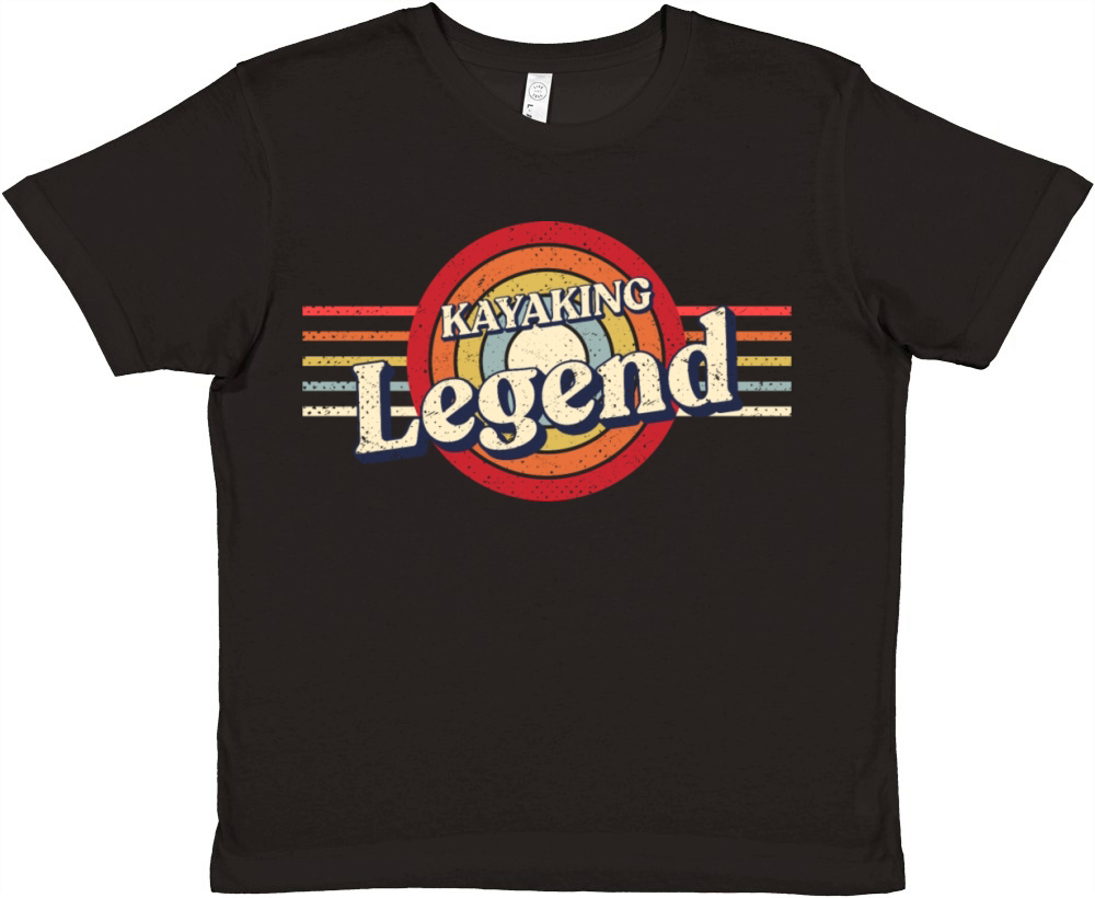 Kayaking Legend Kayak Funny Kayaker Humor Sports S Premium Kids Crewneck T-shirt