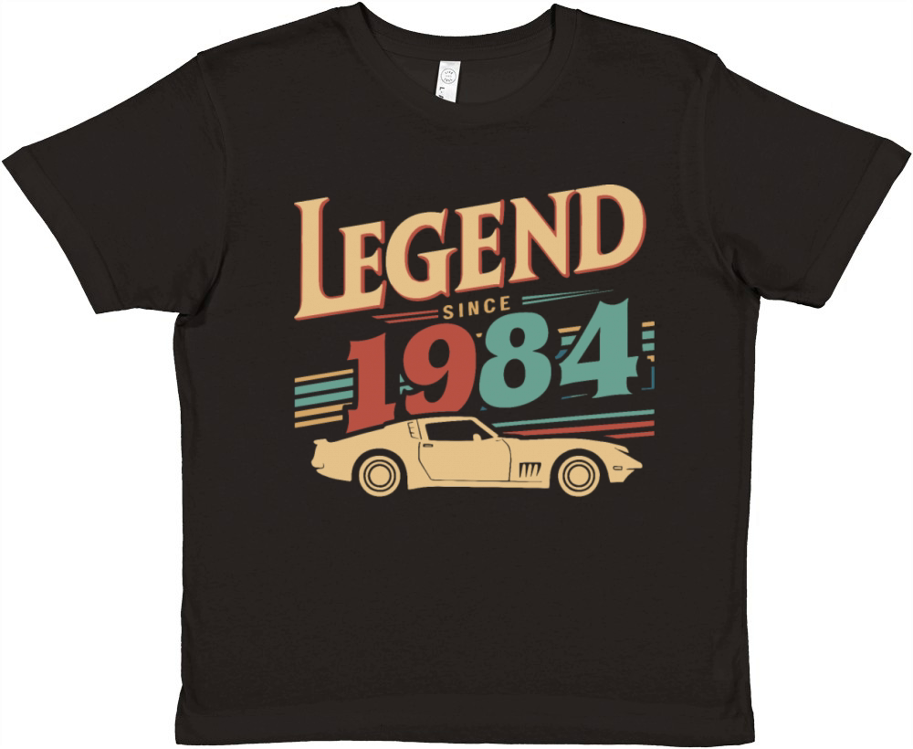 Legend Since 1984 Vintage Car Retro Style Premium Kids Crewneck T-shirt