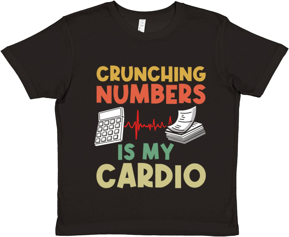 Retro Vintage Crunching Numbers Is My Cardio Premium Kids Crewneck T-shirt