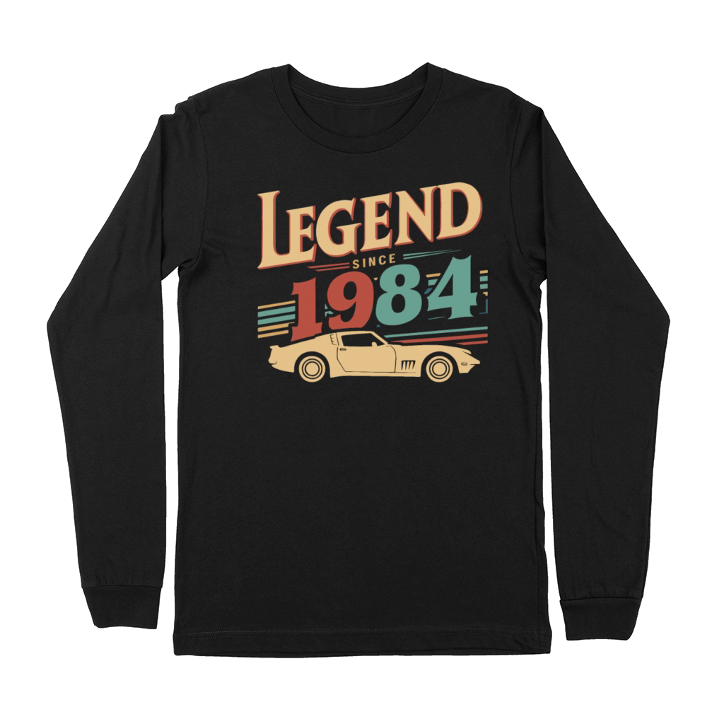 Legend Since 1984 Vintage Car Retro Style Premium Long Sleeve