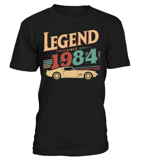 Legend Since 1984 Vintage Car Retro Style T-Shirt Unisex