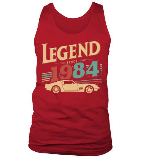 Legend Since 1984 Vintage Car Retro Style Tank Top Unisex