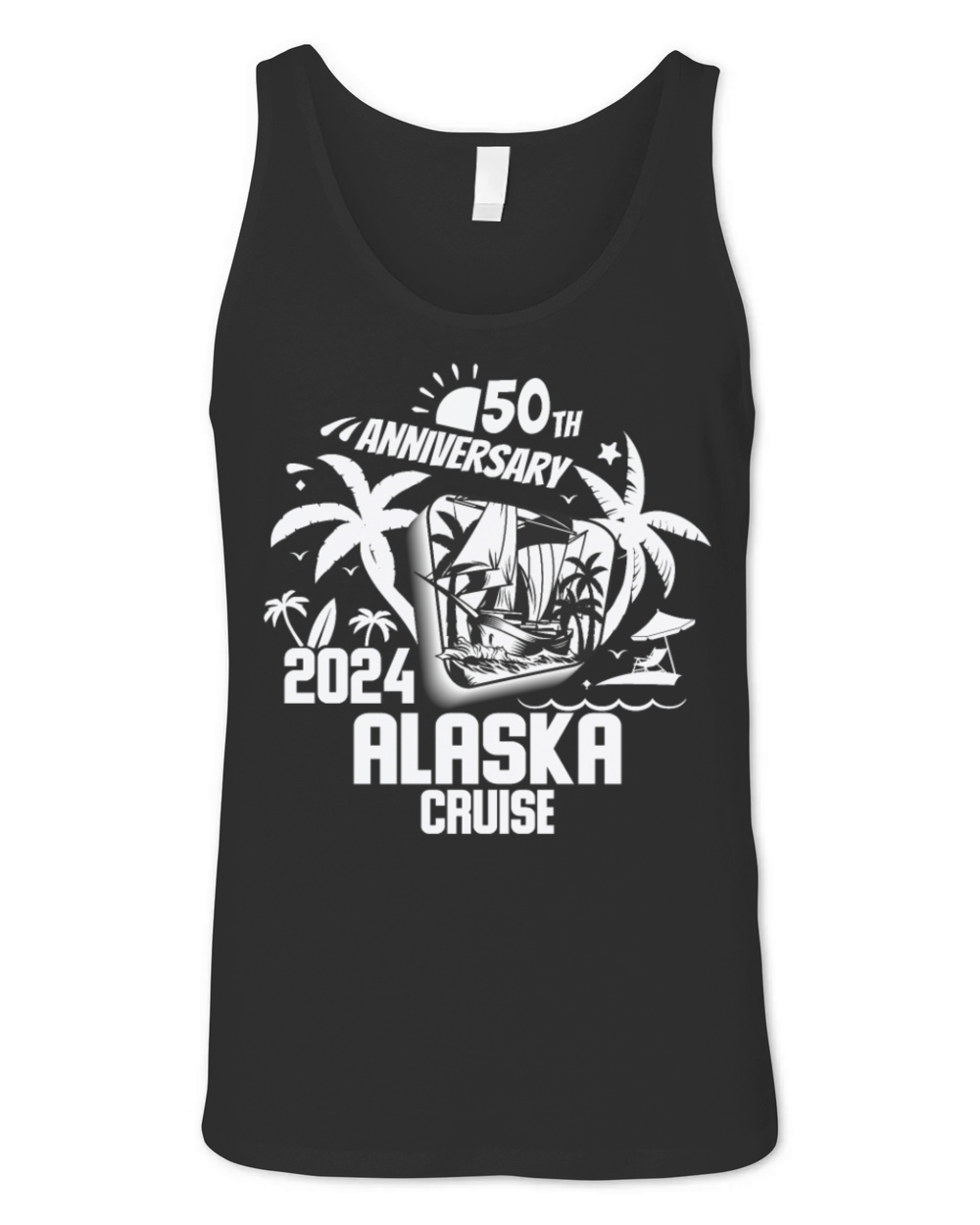 50th Anniversary Alaska Cruise 2024 Unisex Jersey Tank