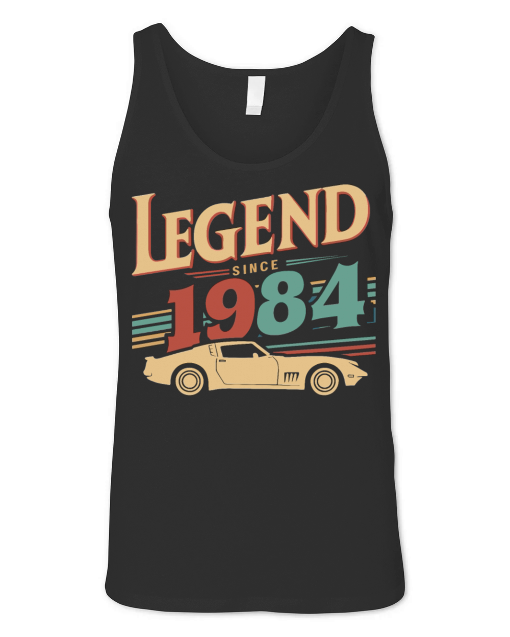 Legend Since 1984 Vintage Car Retro Style Unisex Jersey Tank