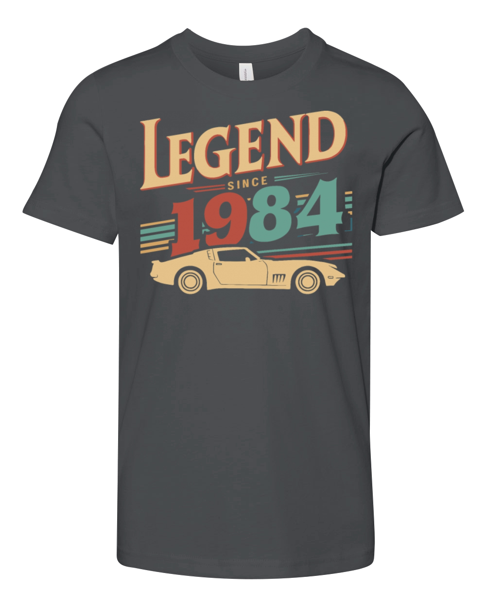 Legend Since 1984 Vintage Car Retro Style Youth Unisex Jersey Tee