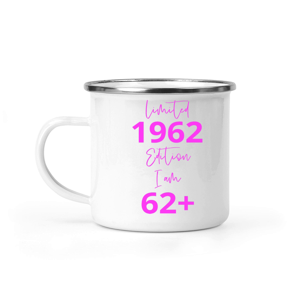 62th Birthday girl for Women Ladies old Camping Mug