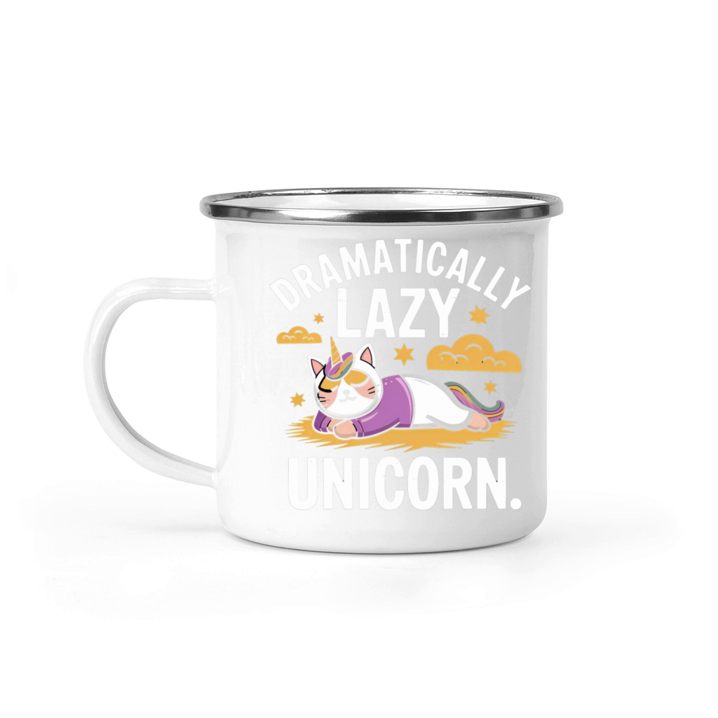 Fun and Lazy Unicorn Cat for Magical Days Camping Mug