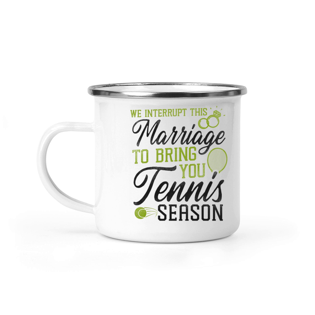Funny Tennis Player Racket Husband Camping Mug