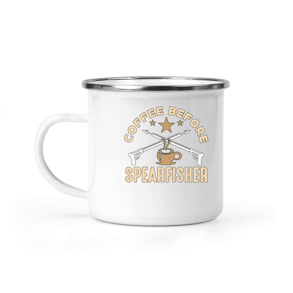Spearfishing Coffee Before Freedive Coffee Lover Camping Mug