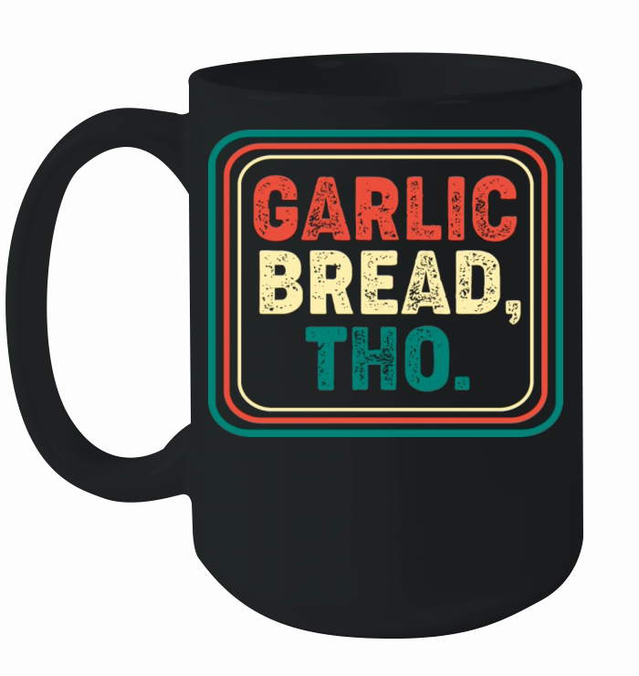 Retro Grunge Foodie Garlic Bread Ceramic Mug
