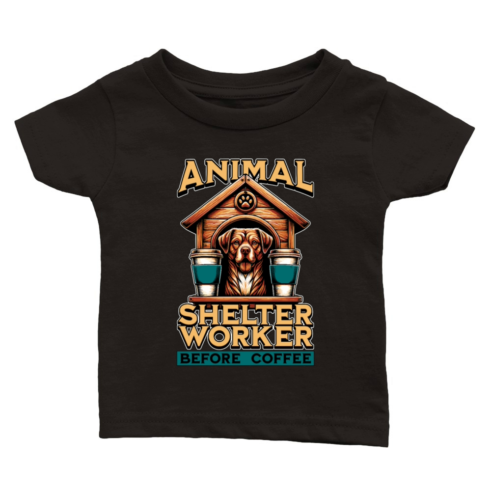 Animal Shelter Worker Before Foster Home Coffee Classic Baby Crewneck T-shirt