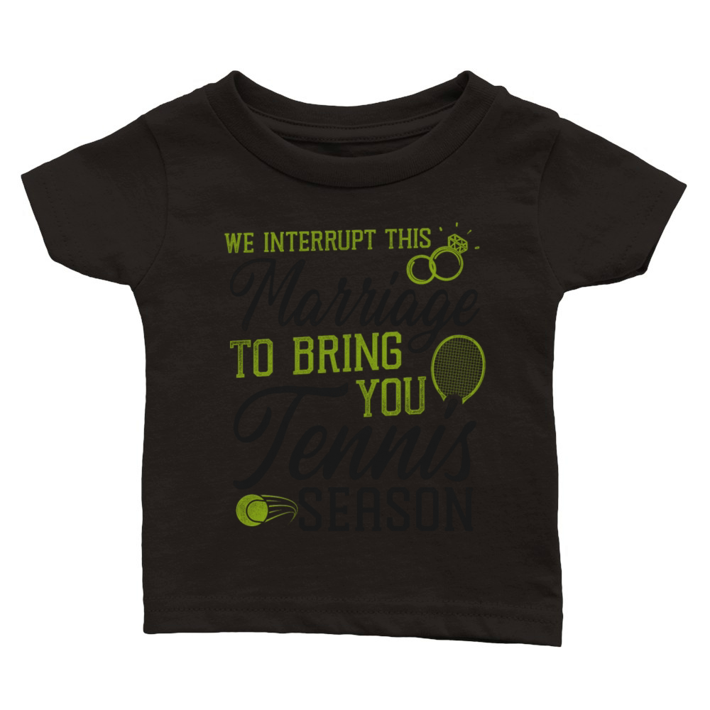 Funny Tennis Player Racket Husband Classic Baby Crewneck T-shirt