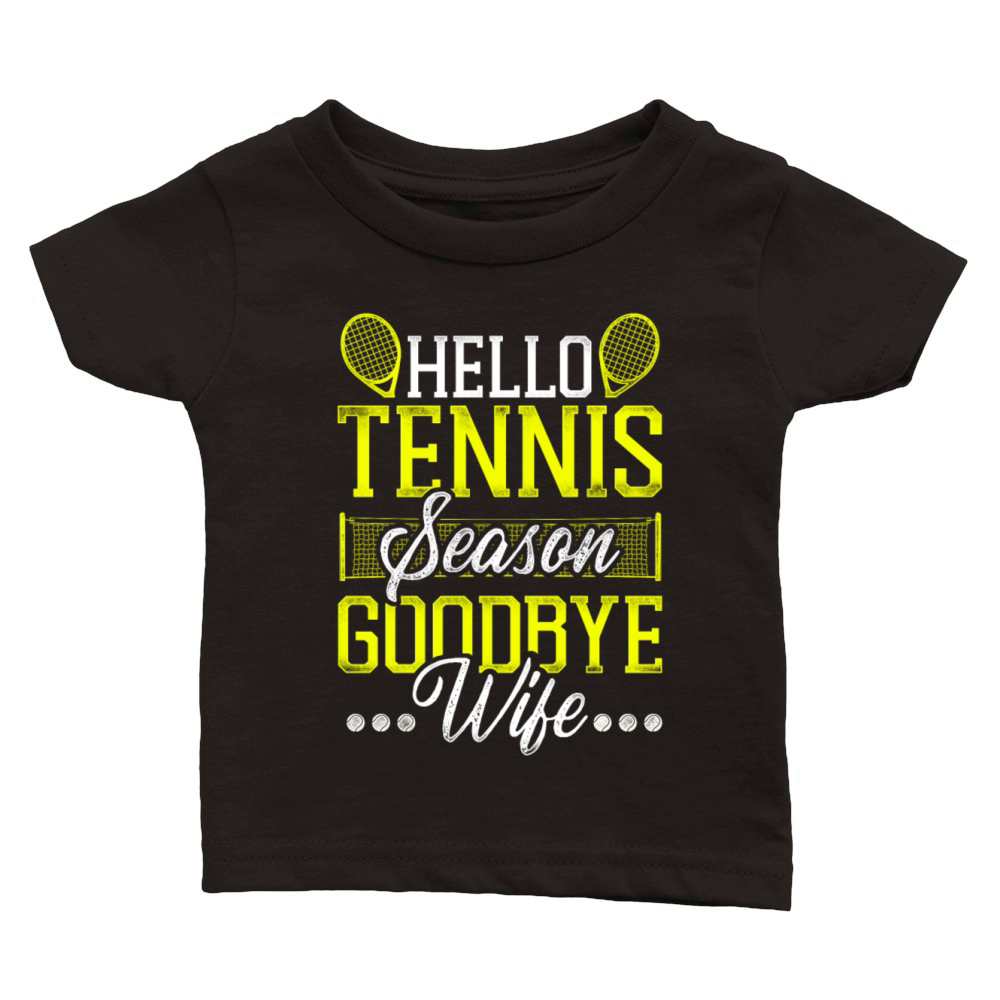 Funny Tennis Player Racket Husband Classic Baby Crewneck T-shirt