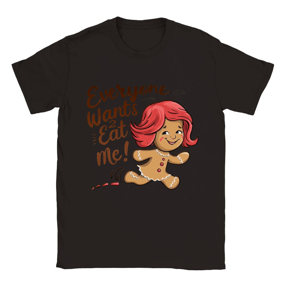 Everyone Wants To Eat me Gingerbread Girl Classic Kids Crewneck T-shirt