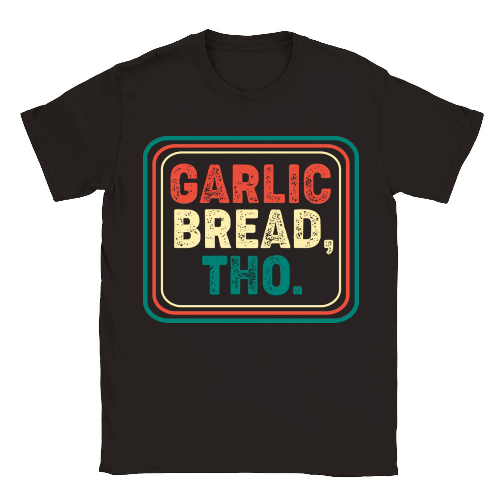 Retro Grunge Foodie Garlic Bread Classic Kids Crewneck T-shirt