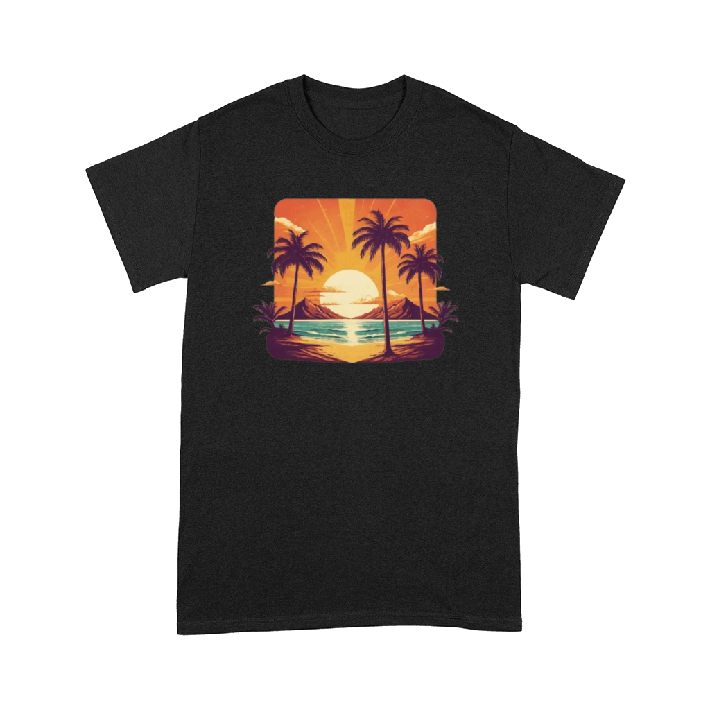 Retro Comic Style Tropical Palm - Vintage Vibes Comfort T-shirt