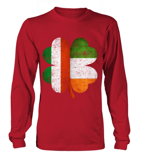 Hungarian Irish Shamrock Hungary Ireland Flag Long sleeved Unisex