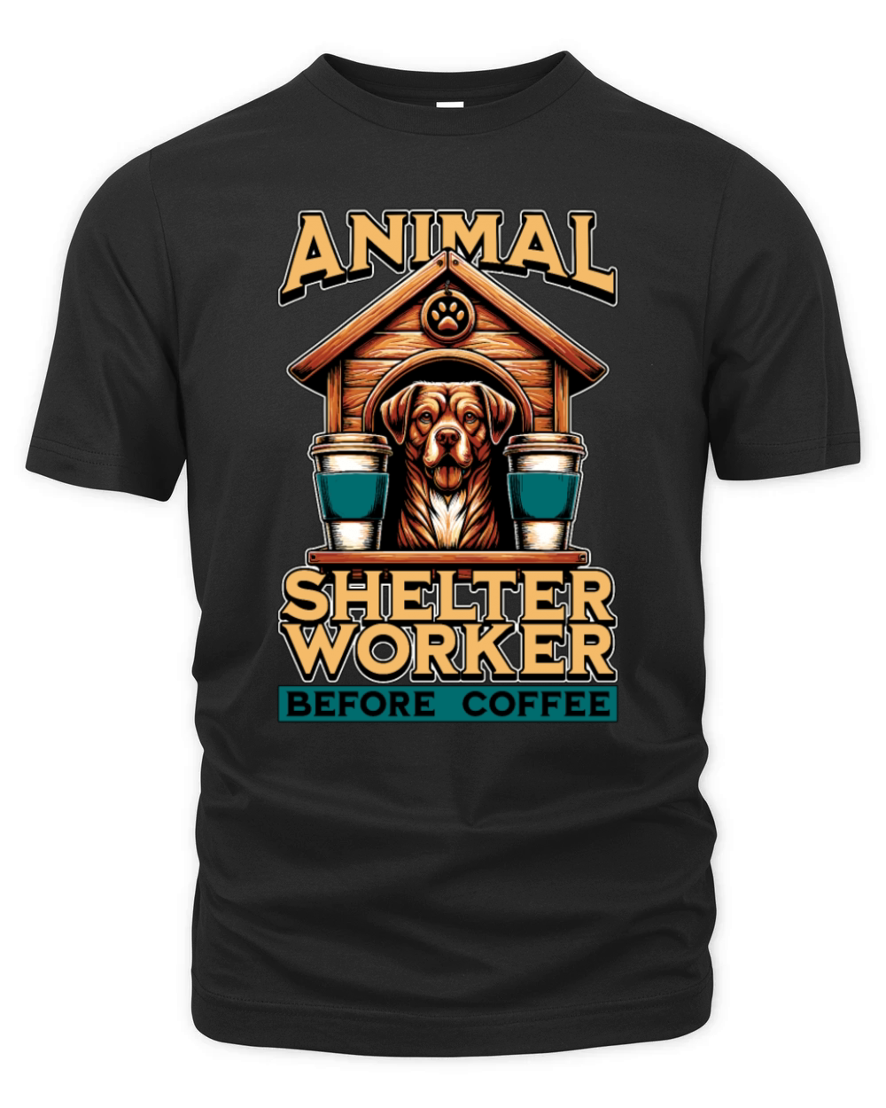 Animal Shelter Worker Before Foster Home Coffee Organic Unisex T-shirt