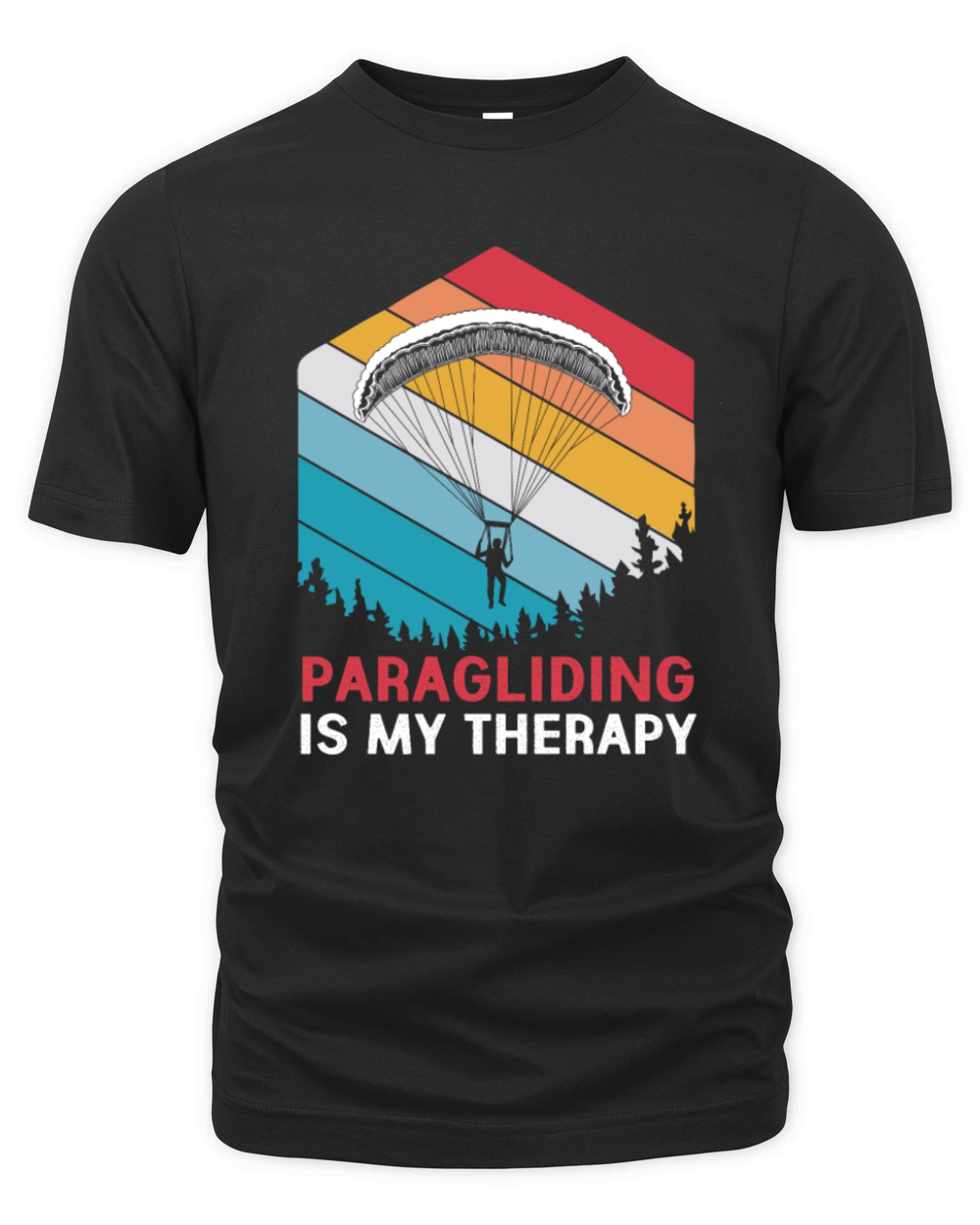 Retro Vintage Paragliding Is My Therapy Organic Unisex T-shirt