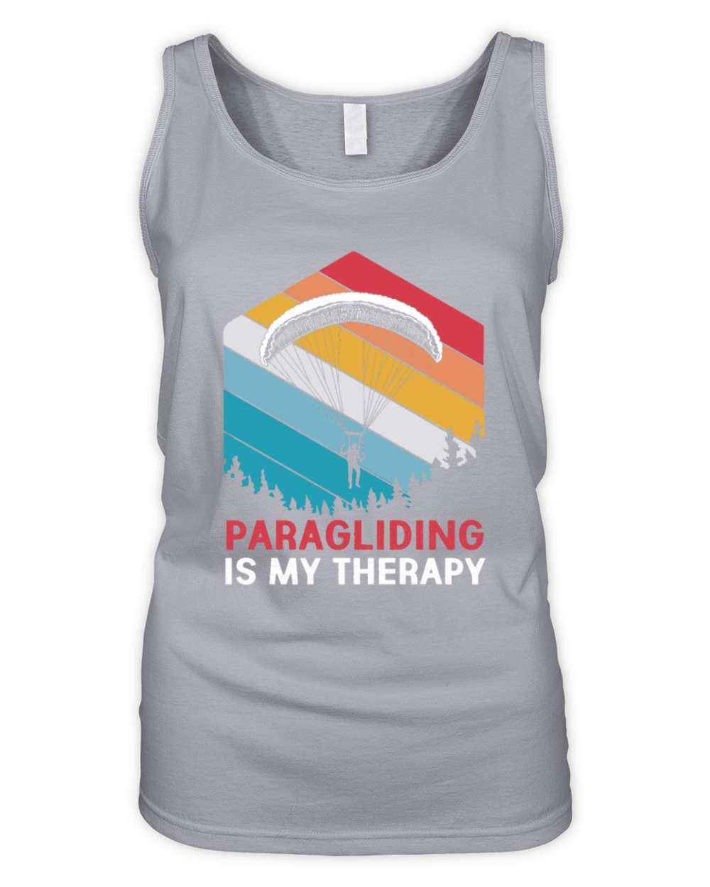 Retro Vintage Paragliding Is My Therapy Organic Women's Tank Top