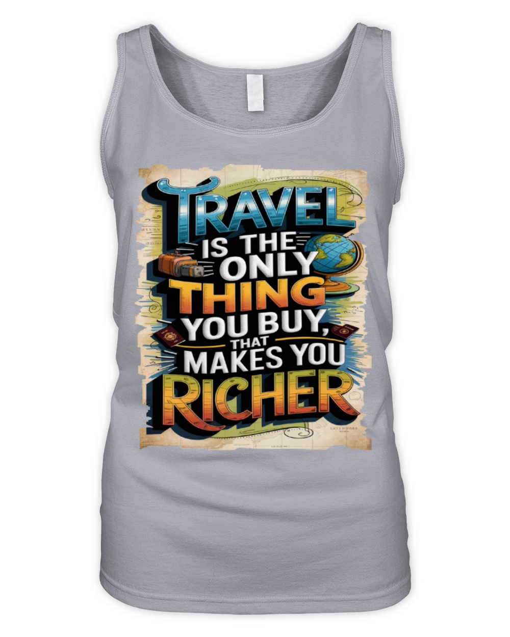 Travel Quote to get inspired N08 Organic Women's Tank Top