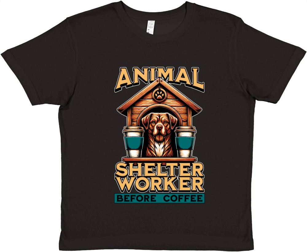 Animal Shelter Worker Before Foster Home Coffee Premium Kids Crewneck T-shirt