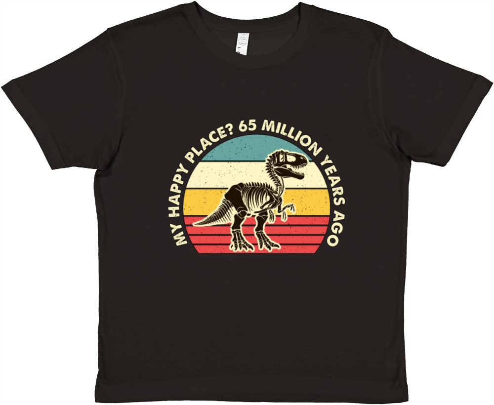 Fossil Hunter My Happy Place Fossil Collecting Premium Kids Crewneck T-shirt