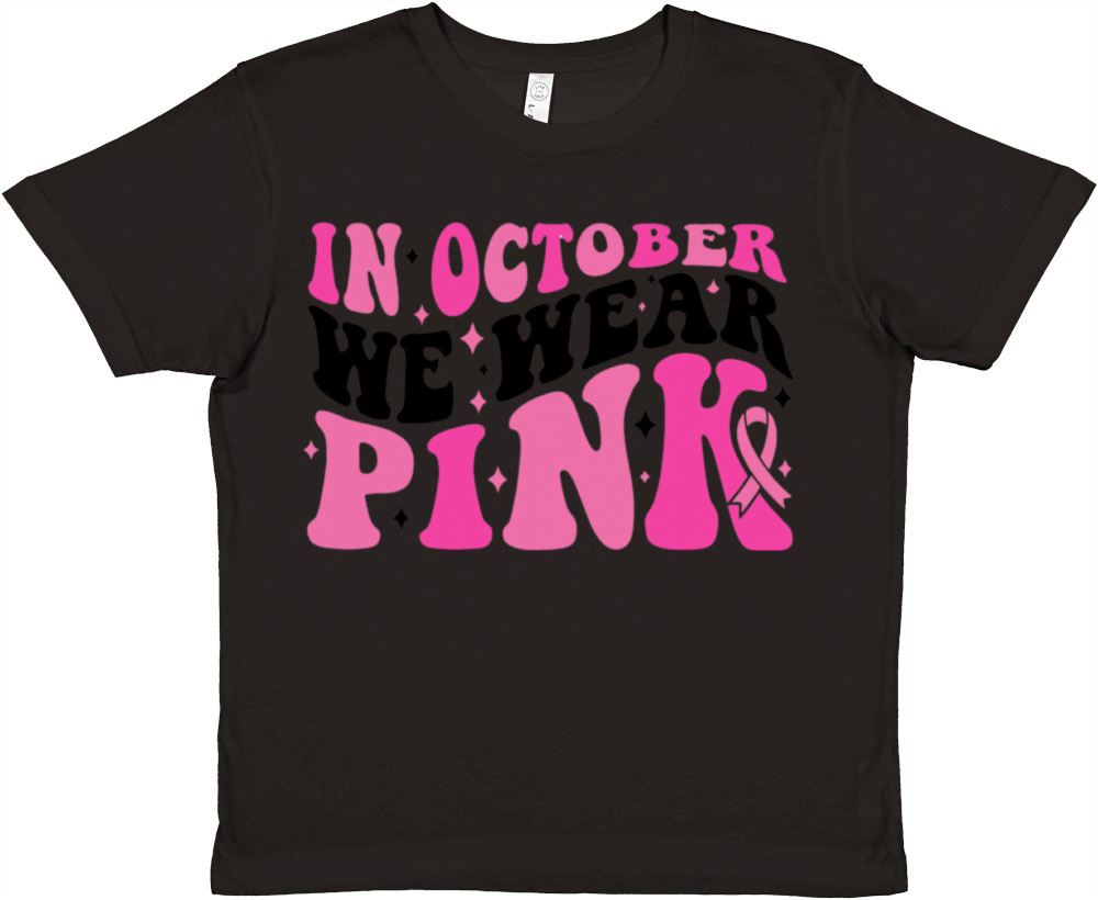 In October We Wear Pink Premium Kids Crewneck T-shirt