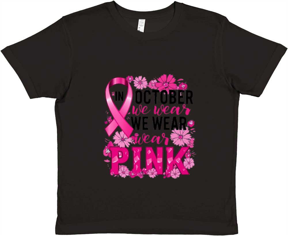 In October We Wear Pink Premium Kids Crewneck T-shirt