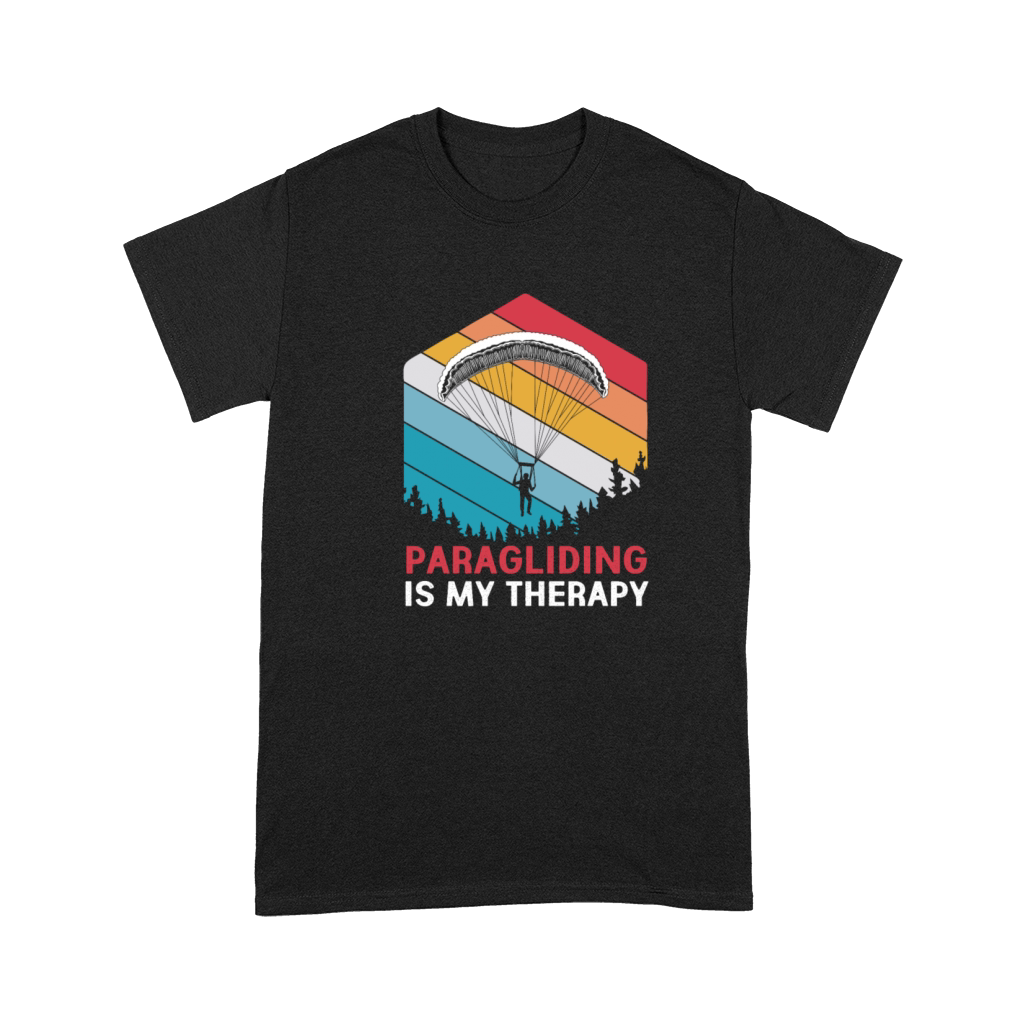 Retro Vintage Paragliding Is My Therapy Premium T-shirt