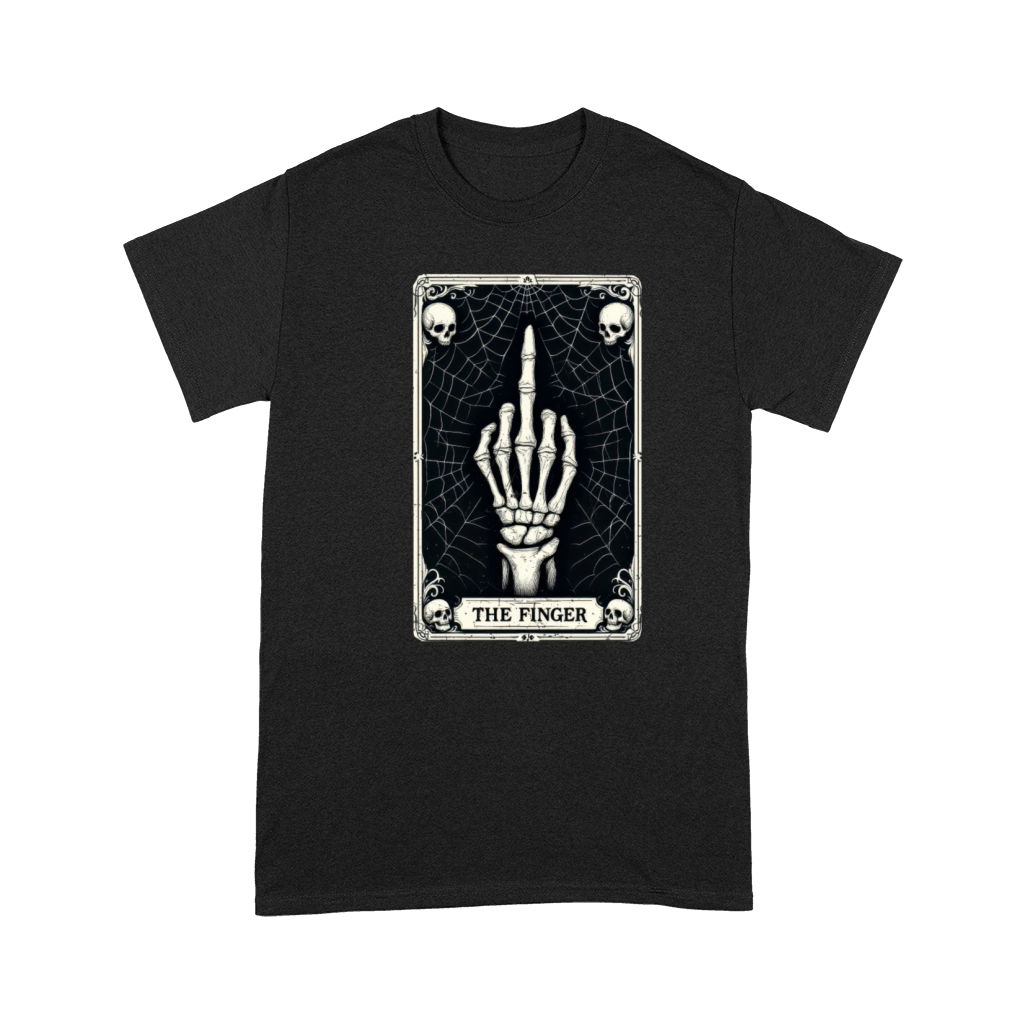 Skeletal Middle Finger Tarot Art Premium T-shirt