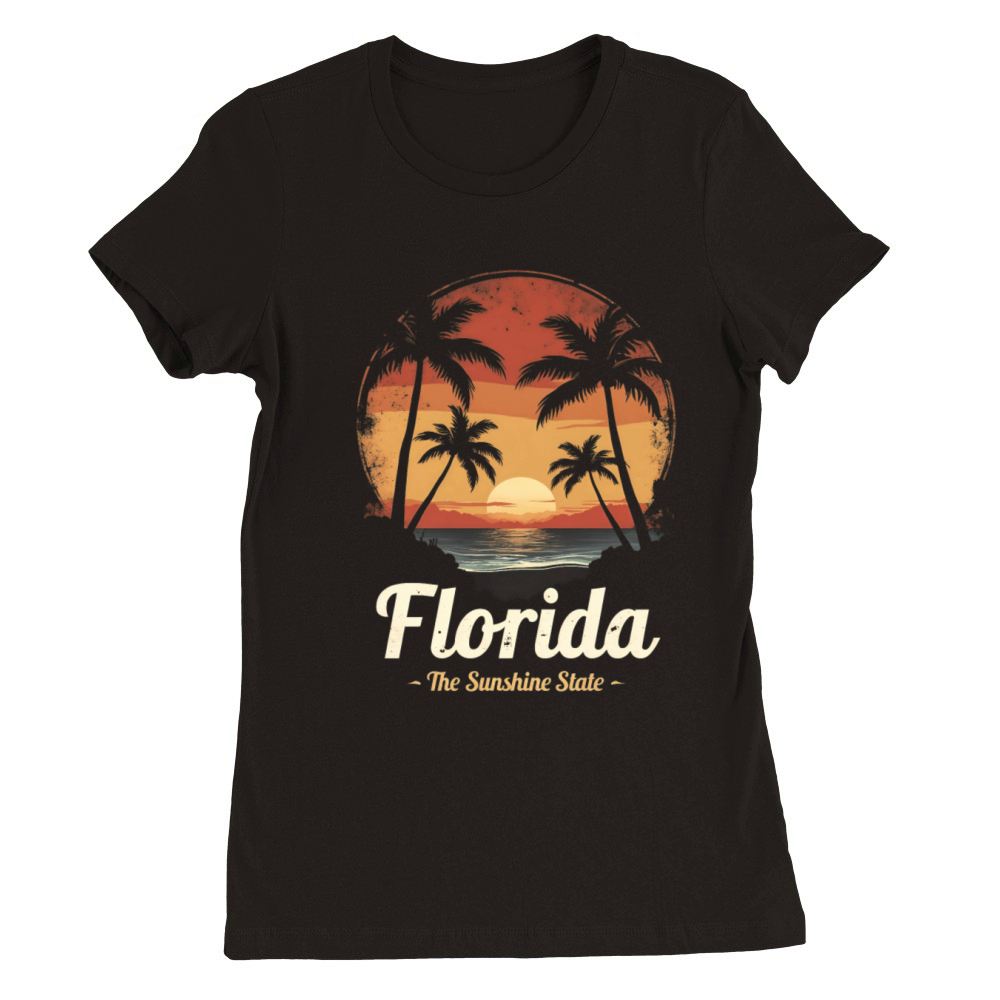 Florida The Sunshine State Premium Womens Crewneck T-shirt