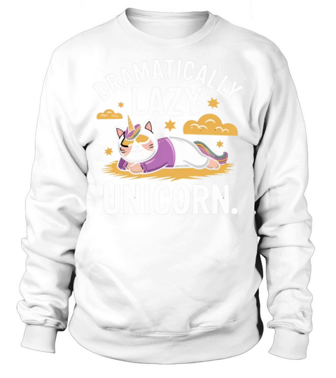 Fun and Lazy Unicorn Cat for Magical Days Sweatshirt Unisex