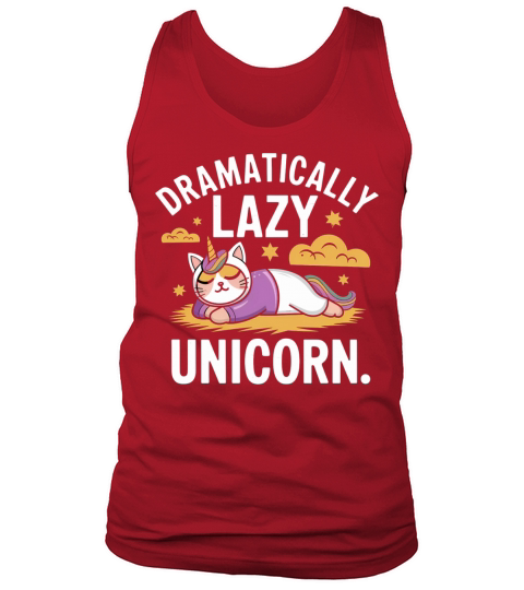 Fun and Lazy Unicorn Cat for Magical Days Tank Top Unisex