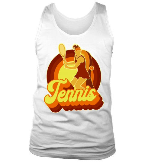 Funny Tennis Player Racket Retro Tank Top Unisex