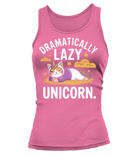 Fun and Lazy Unicorn Cat for Magical Days Tank top Woman
