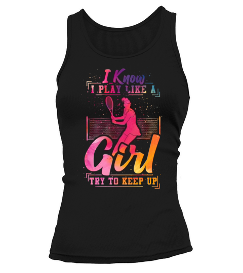 Funny Tennis Player Racket Tank top Woman