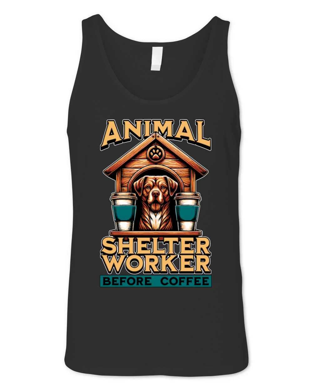 Animal Shelter Worker Before Foster Home Coffee Unisex Jersey Tank