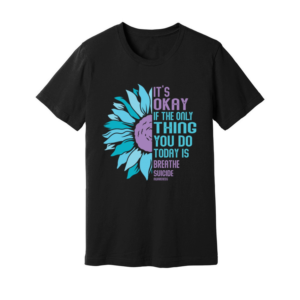 Mental Health Warrior Purple and Teal Unisex Jersey Tee