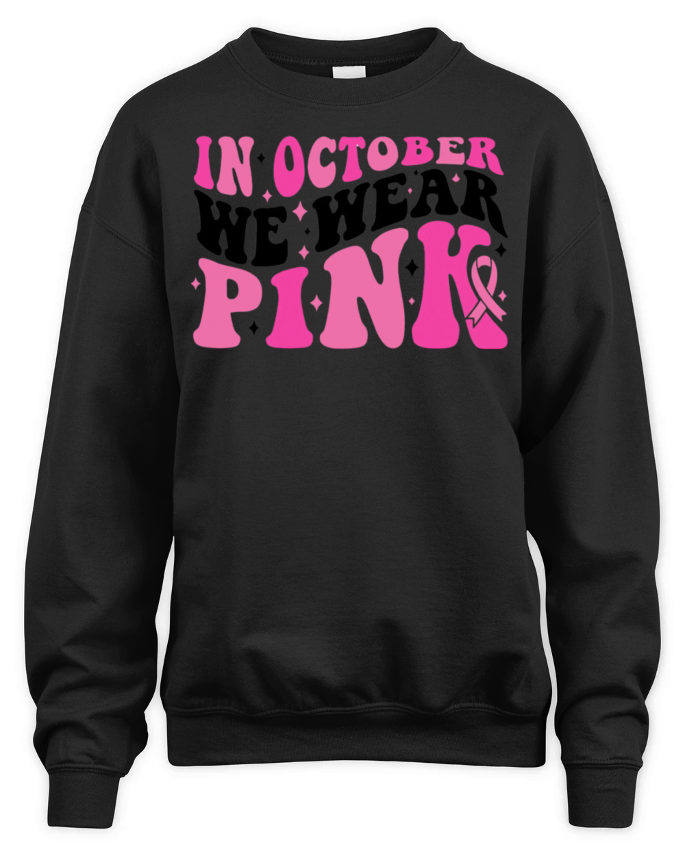 In October We Wear Pink Unisex Premium Crewneck Sweatshirt