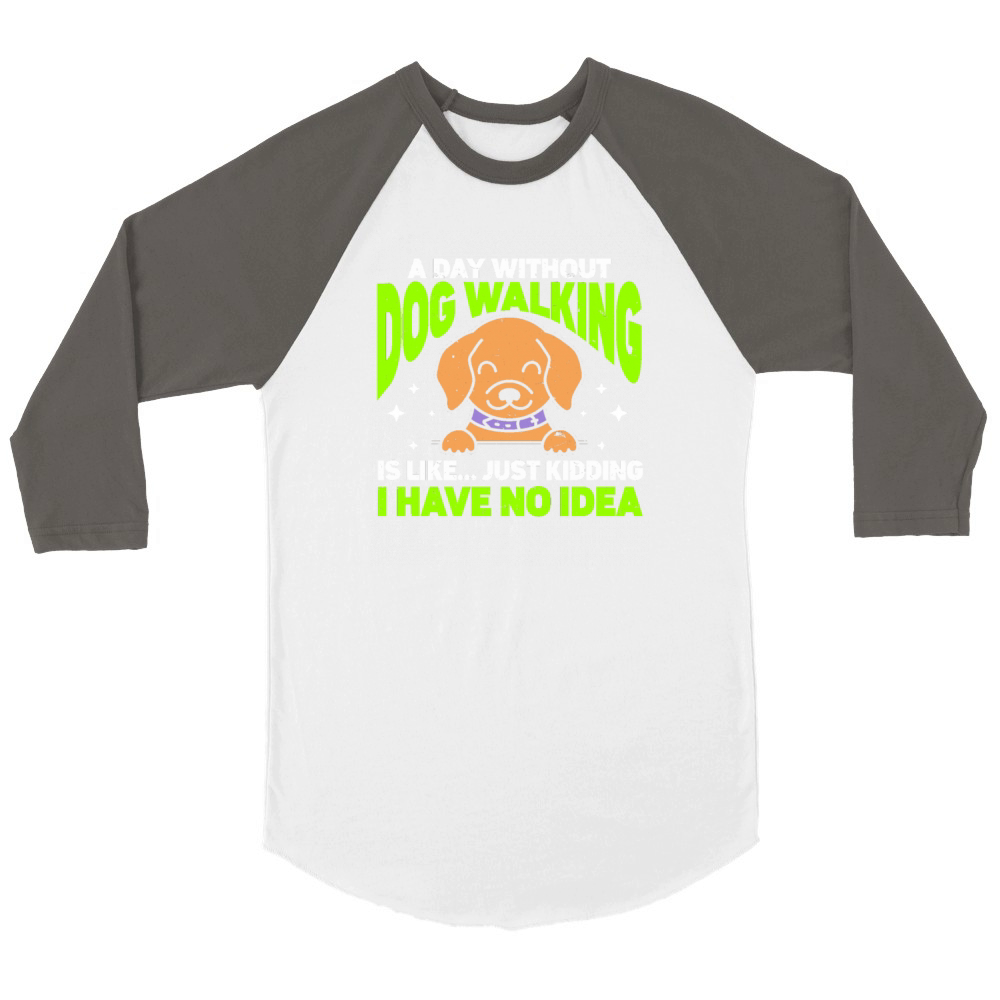 Dog Walker Professional Pet Sitter Dog Walking Unisex ¾ sleeve Raglan T-shirt