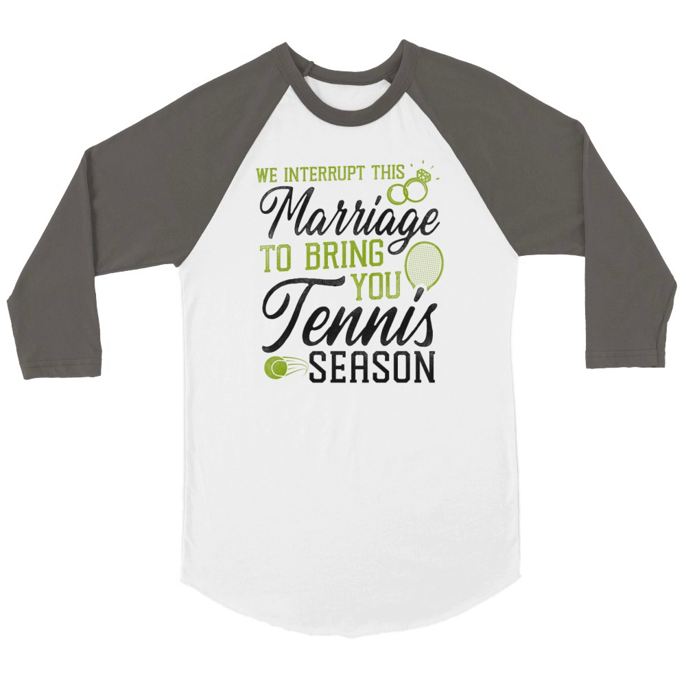 Funny Tennis Player Racket Husband Unisex ¾ sleeve Raglan T-shirt