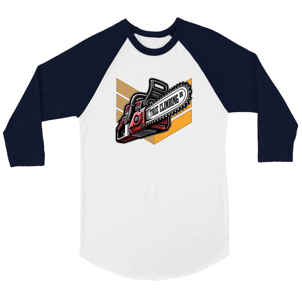 Tree Surgeon Tree Climbing Arborist Woodworker Unisex ¾ sleeve Raglan T-shirt