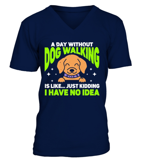 Dog Walker Professional Pet Sitter Dog Walking V-Neck T-shirt