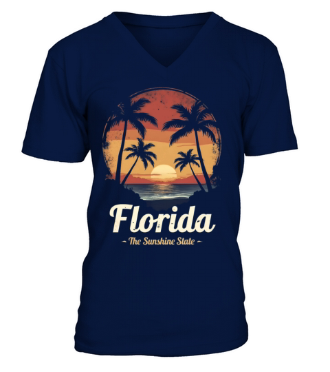 Florida The Sunshine State V-Neck T-shirt
