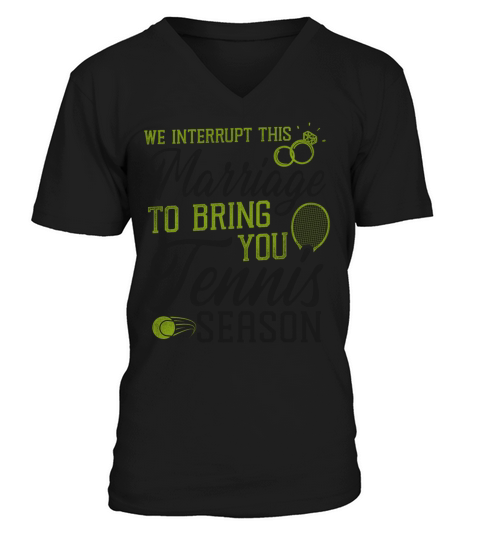 Funny Tennis Player Racket Husband V-Neck T-shirt