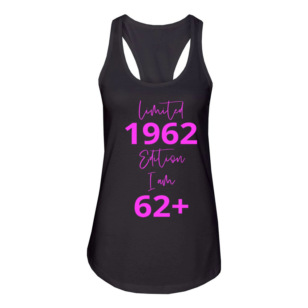 62th Birthday girl for Women Ladies old Women's Racerback Tank