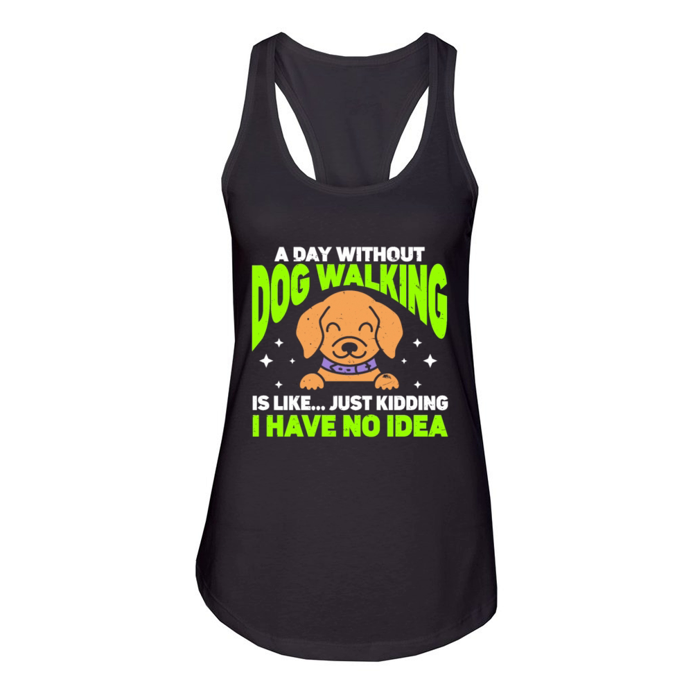 Dog Walker Professional Pet Sitter Dog Walking Women's Racerback Tank